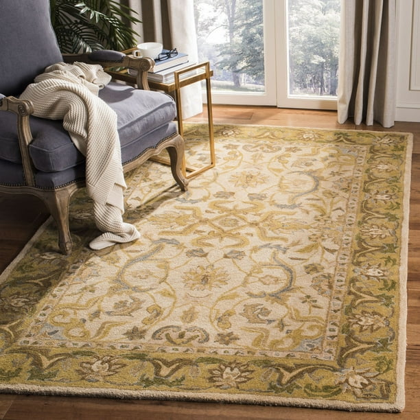 5' x 8' Safavieh Anatolia Collection AN576B Handmade Traditional Oriental Premium Wool Area Rug Ivory Brown 5' x 8' Safavieh Anatolia Collection AN576B Handmade Traditional Oriental Premium Wool Area Rug Ivory Brown
